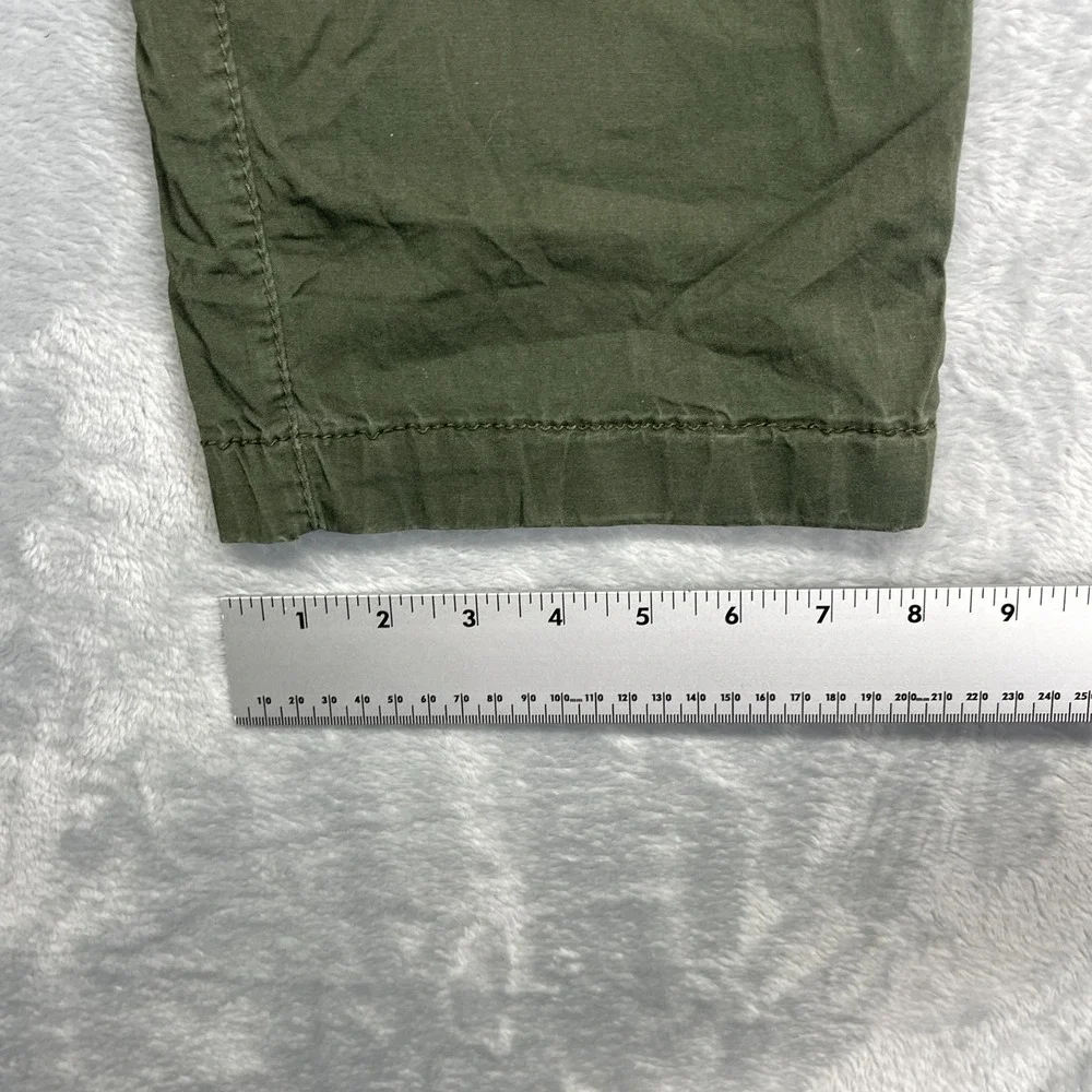 Unionbay Cargo Pants Women 9 (28x27) Dark Green Workwear Adjustable Buckle Waist